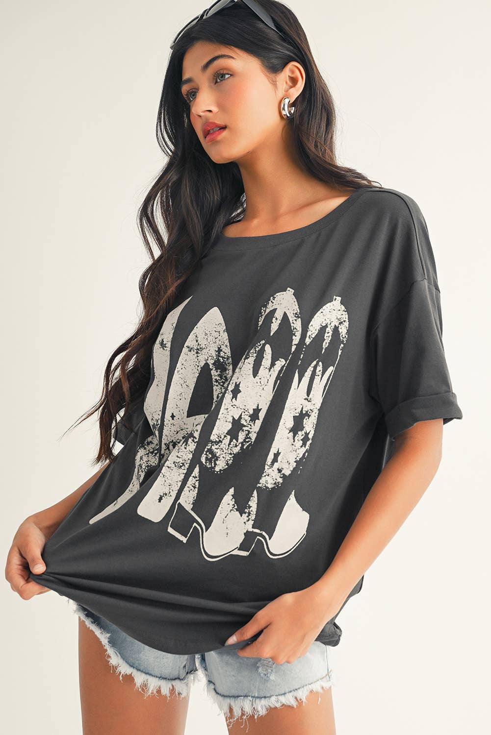 Vintage Y'all Cowboy Boots Graphic Tee