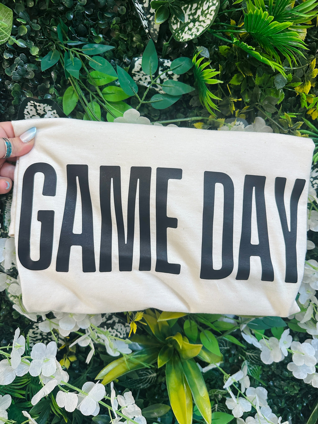 Black Game Day Letters Graphic T-Shirt