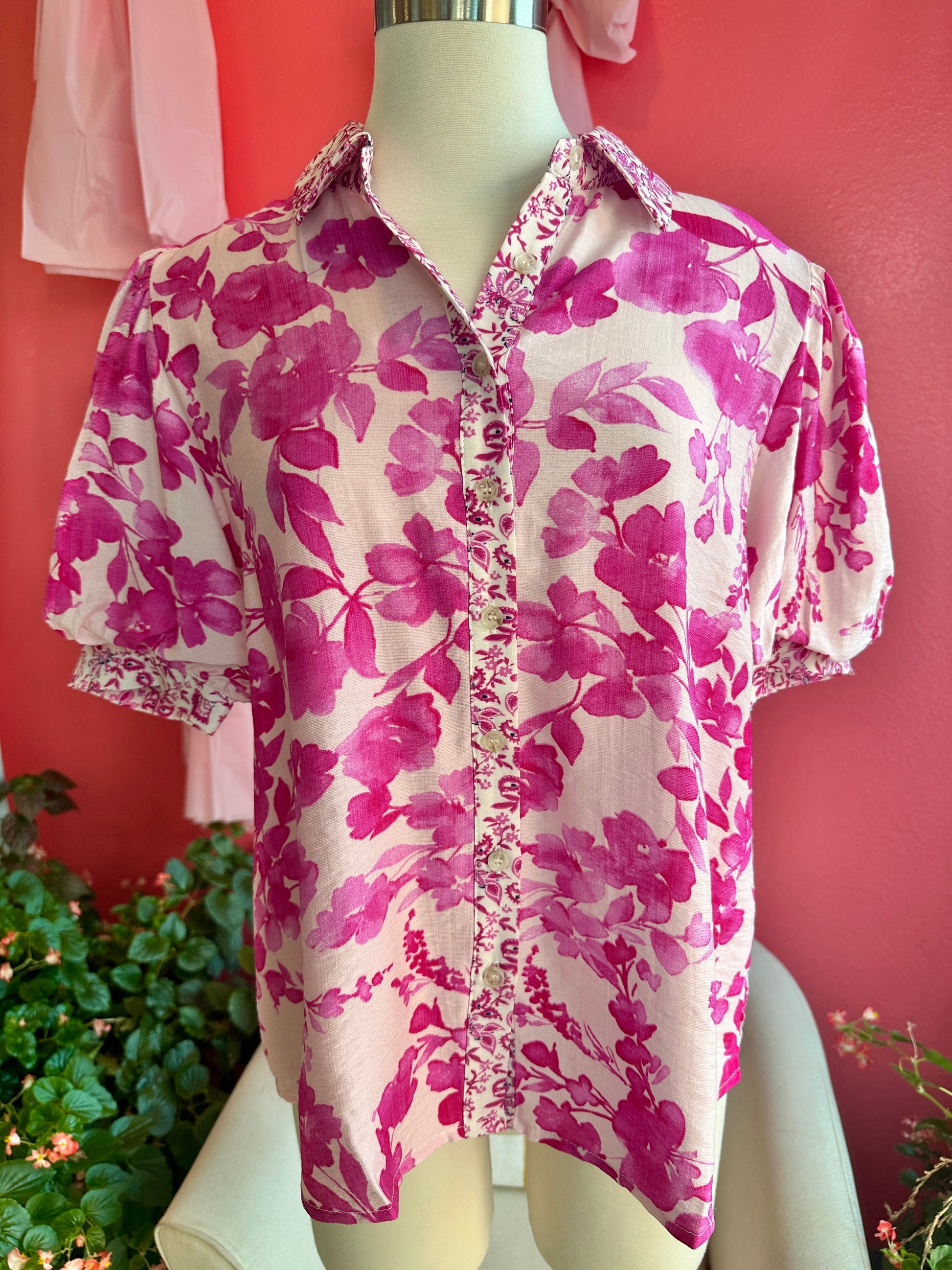Pink Garden Breeze Blouse