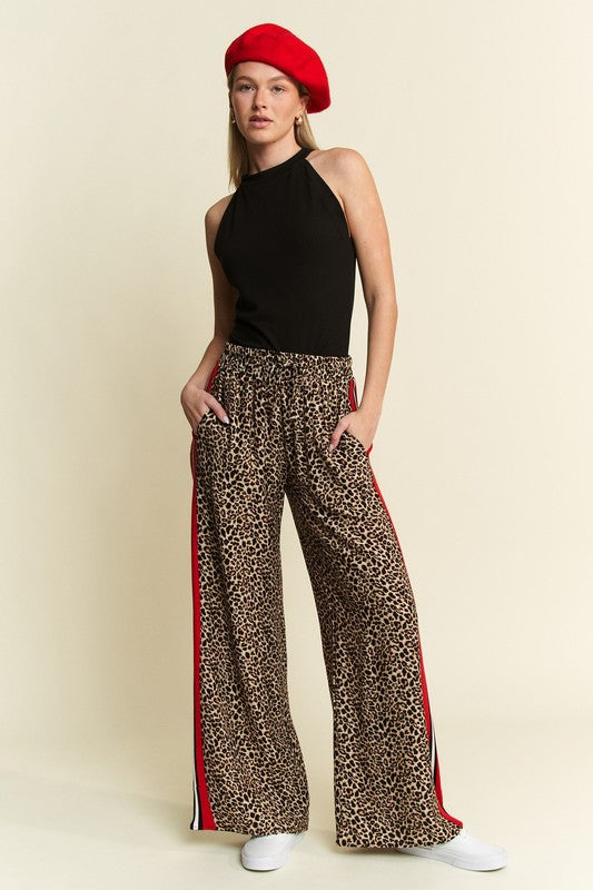 Leopard Contrast Trouser Pants