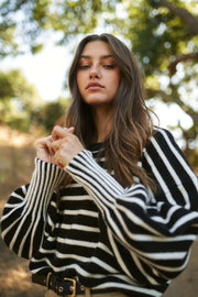 Don't Waste This Moment Stripe Sweater