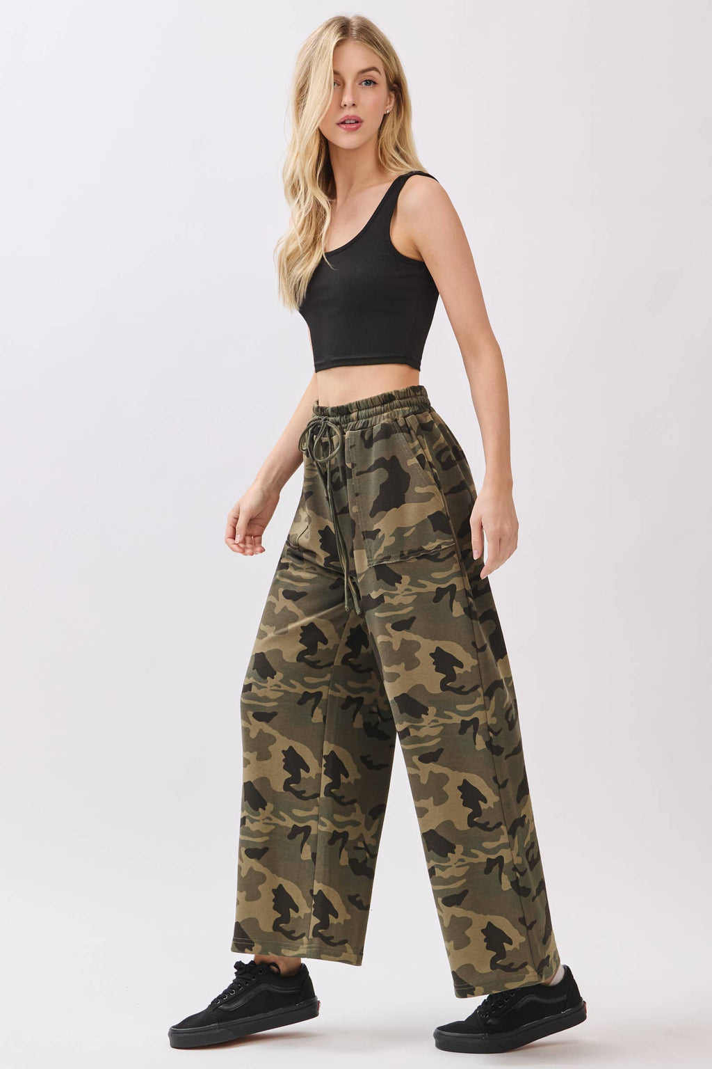 Camo Wide Leg Pants