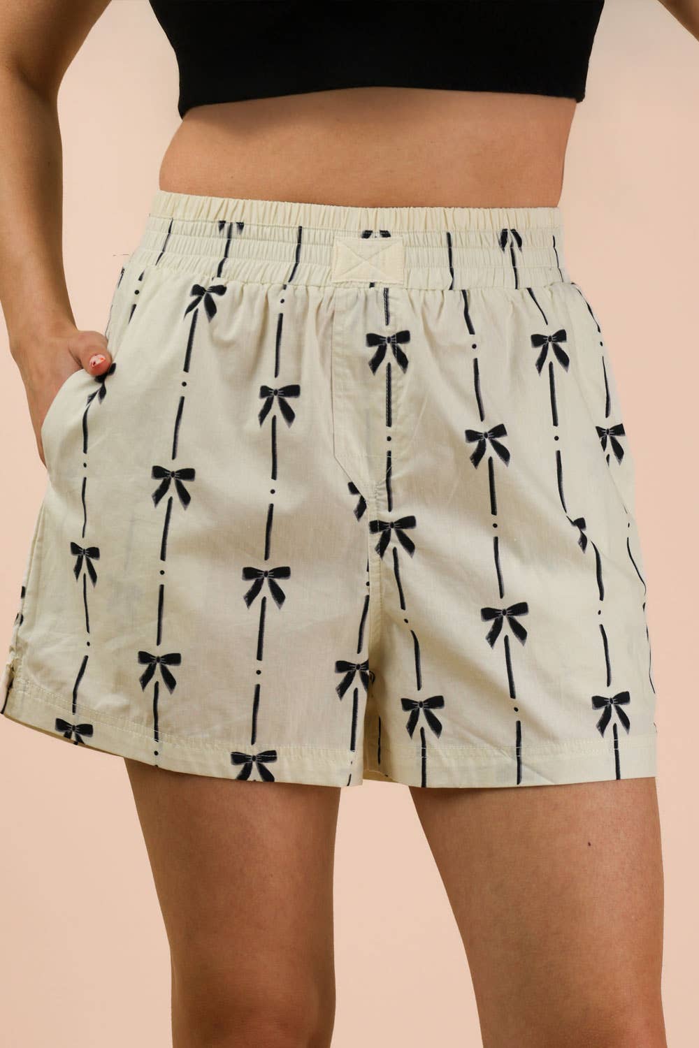 Bow Printed Boxer Shorts
