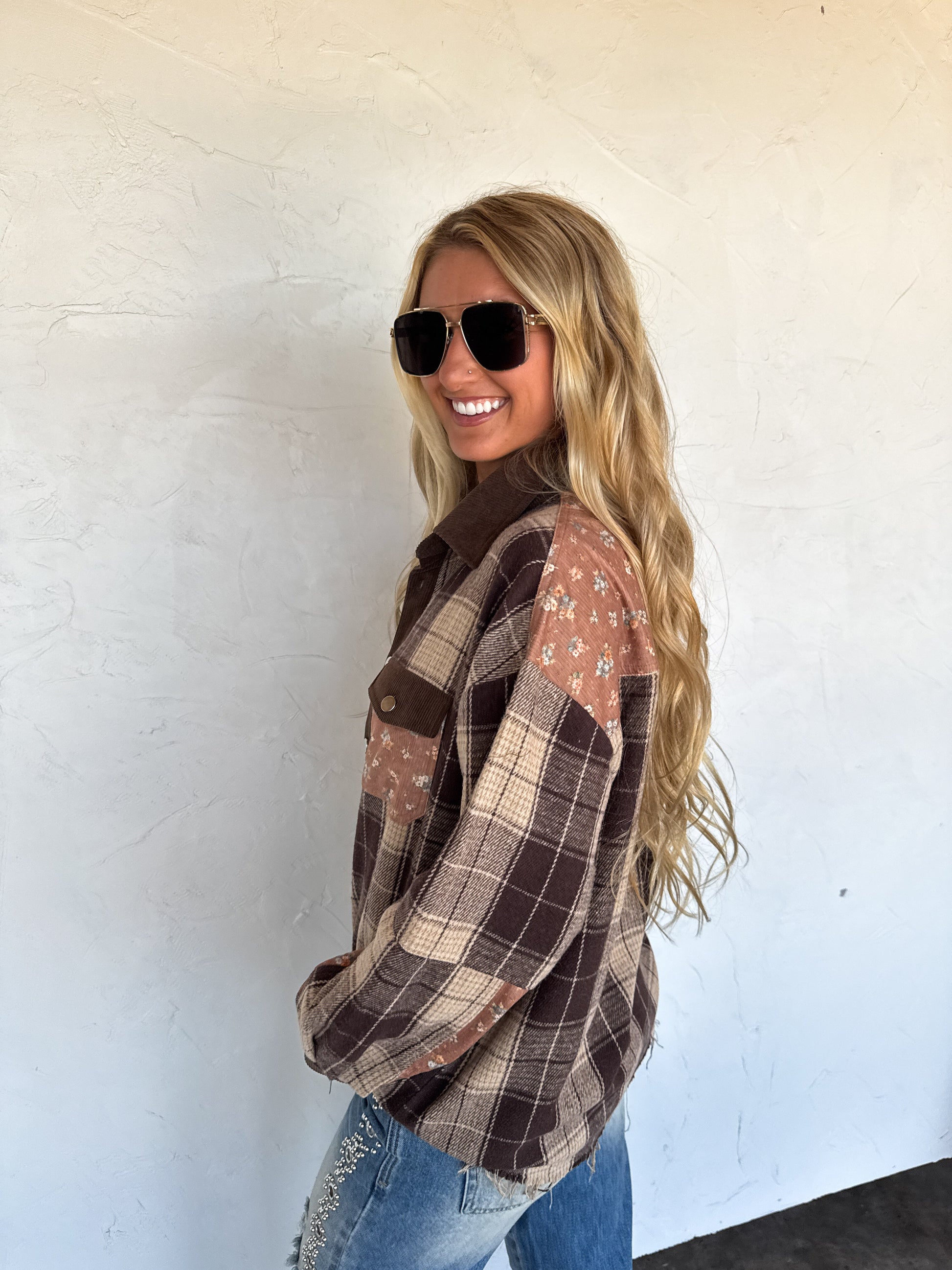 PREORDER- SCARLETT PLAID SHACKET