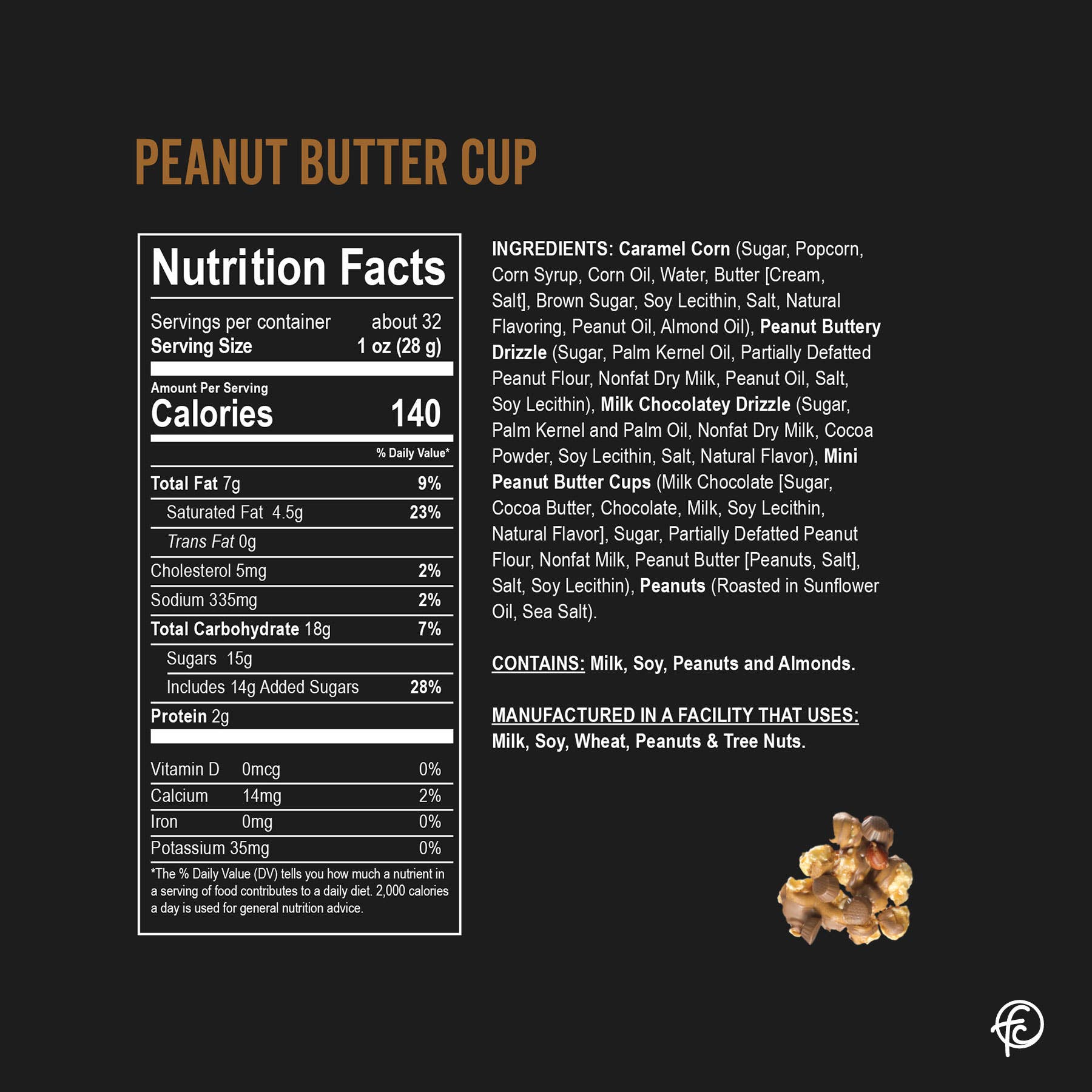 Peanut Butter Cup | Caramel Corn Choco Popcorn | 5oz bags