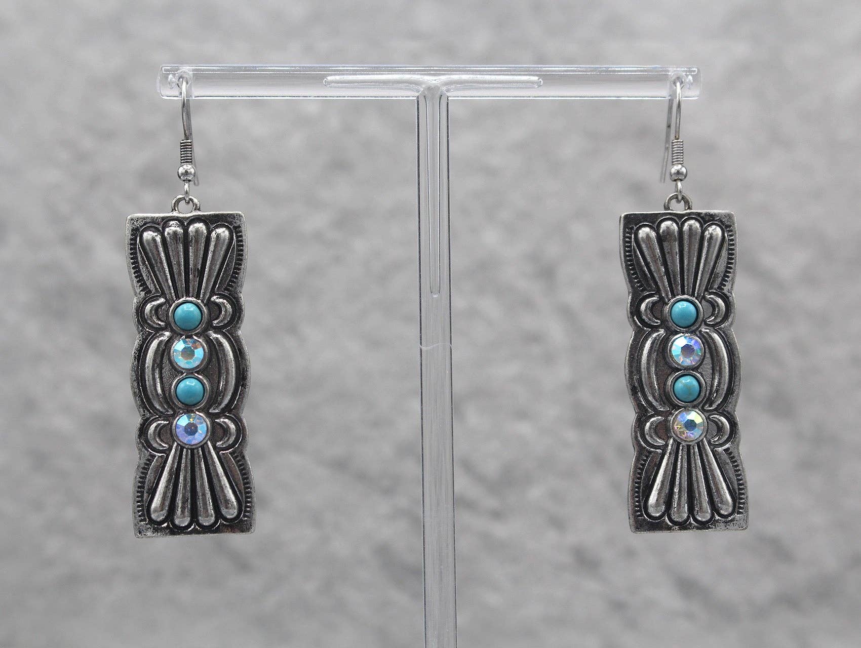 Silver Western Dangle Earrings