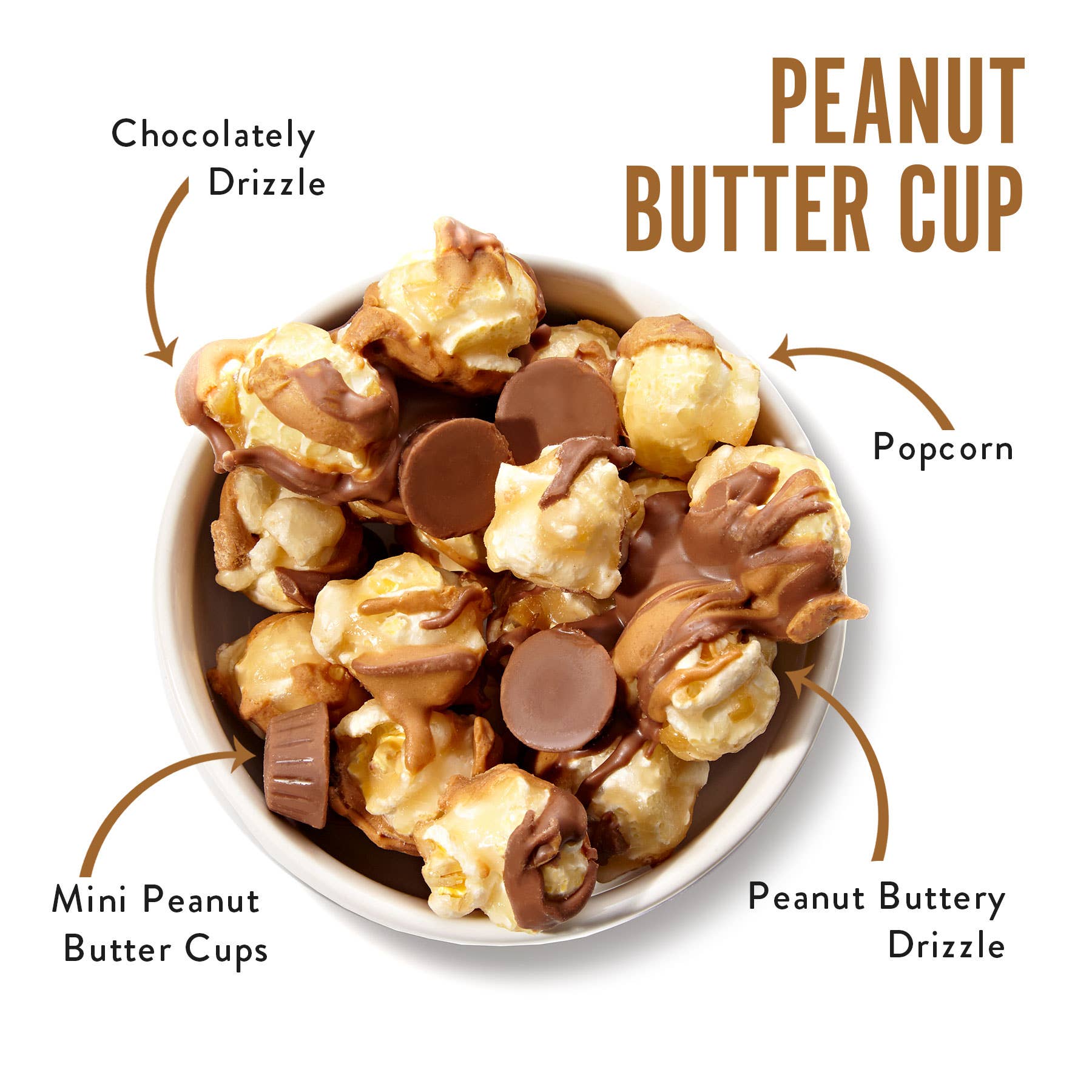 Peanut Butter Cup | Caramel Corn Choco Popcorn | 5oz bags