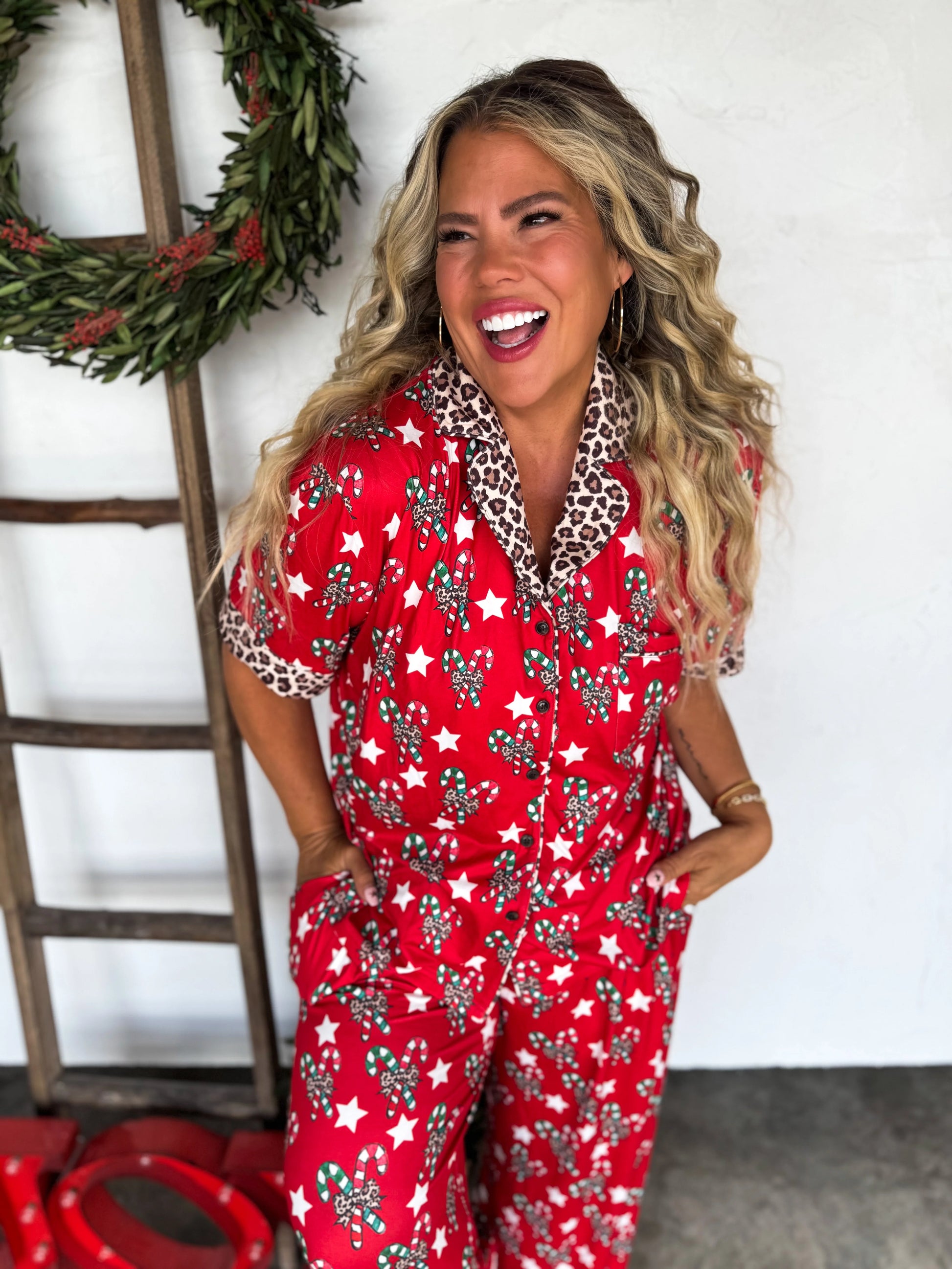 PREORDER*** Christmas Candy Cane Luxe PJ Sets