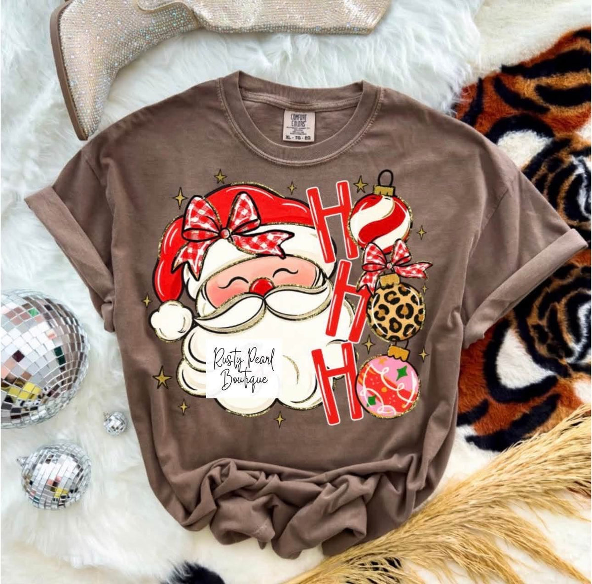 Ho Ho Ho Jolly Santa | Holiday Graphic Tee, Long Sleeve & Sweatshirt