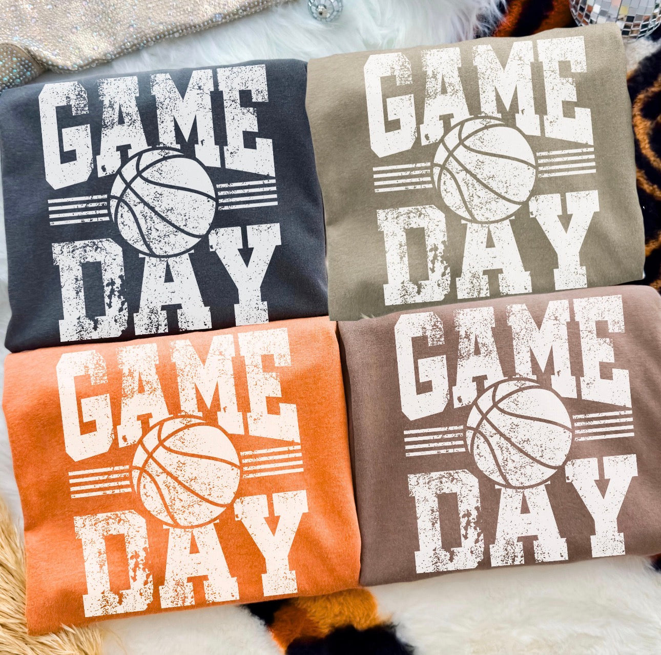 Basketball Game Day - Custom Color Graphic T-Shirt