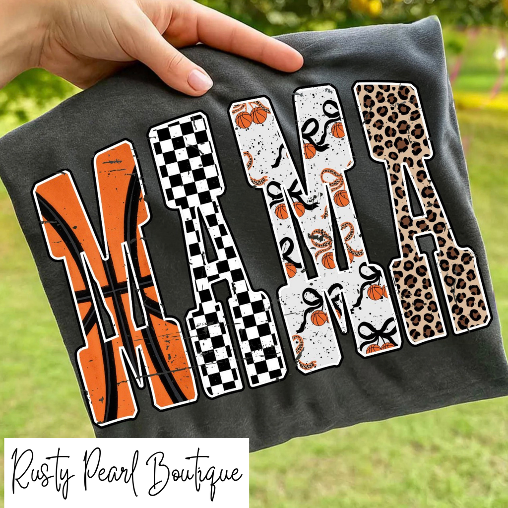 Basketball Mama - Custom Color Graphic T-Shirt