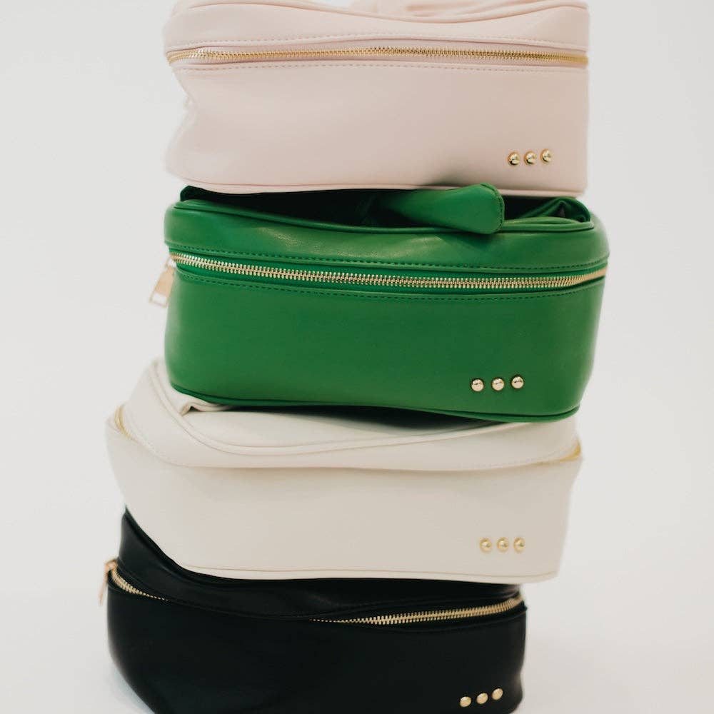 Madelyn Bow Makeup Bag Wholesale: Black
