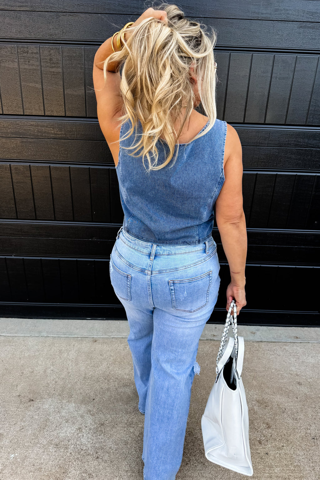 BLAKELEY ASHLAND STRAIGHT LEG DISTRESSED JEANS