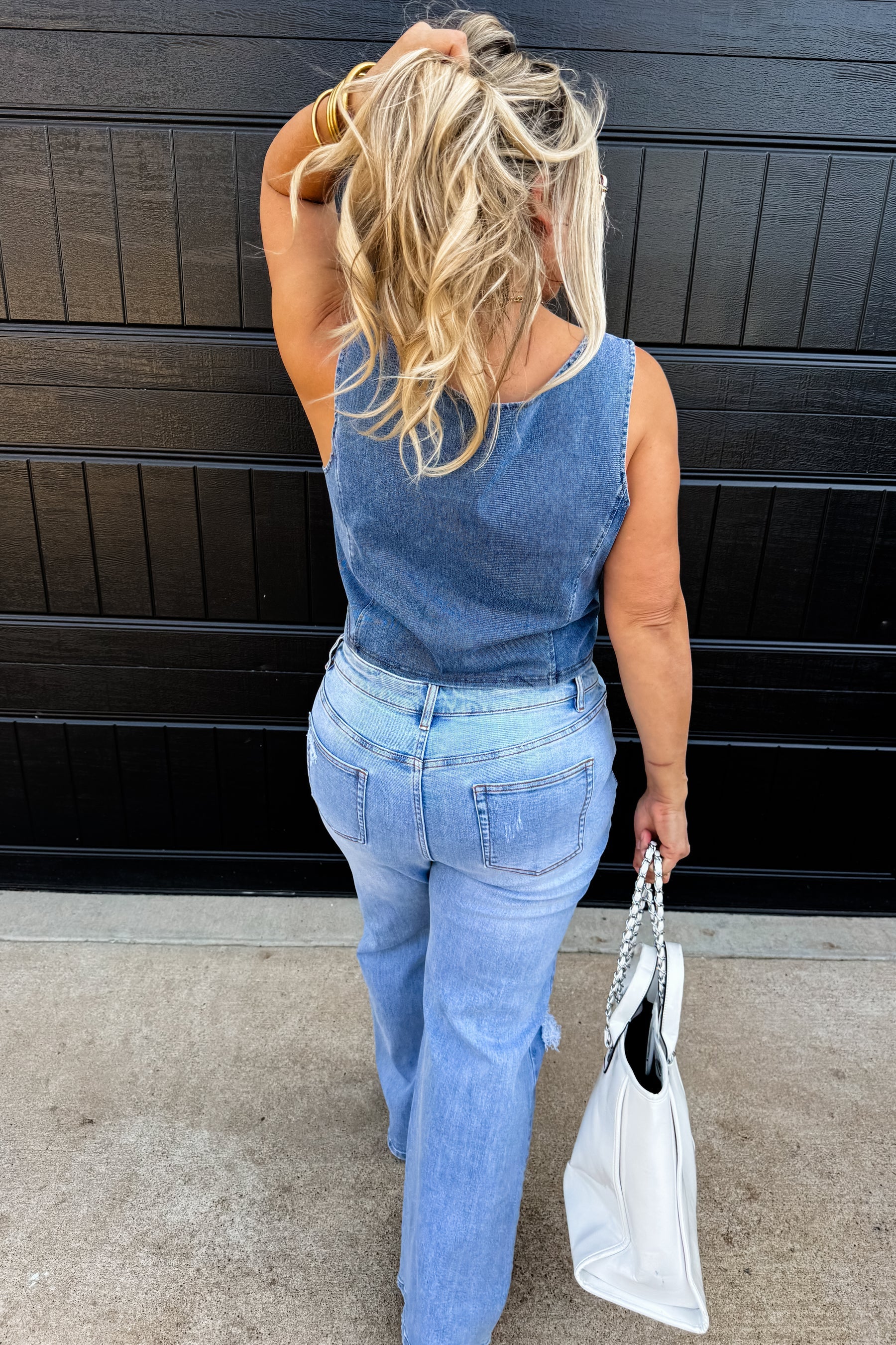 BLAKELEY ASHLAND STRAIGHT LEG DISTRESSED JEANS