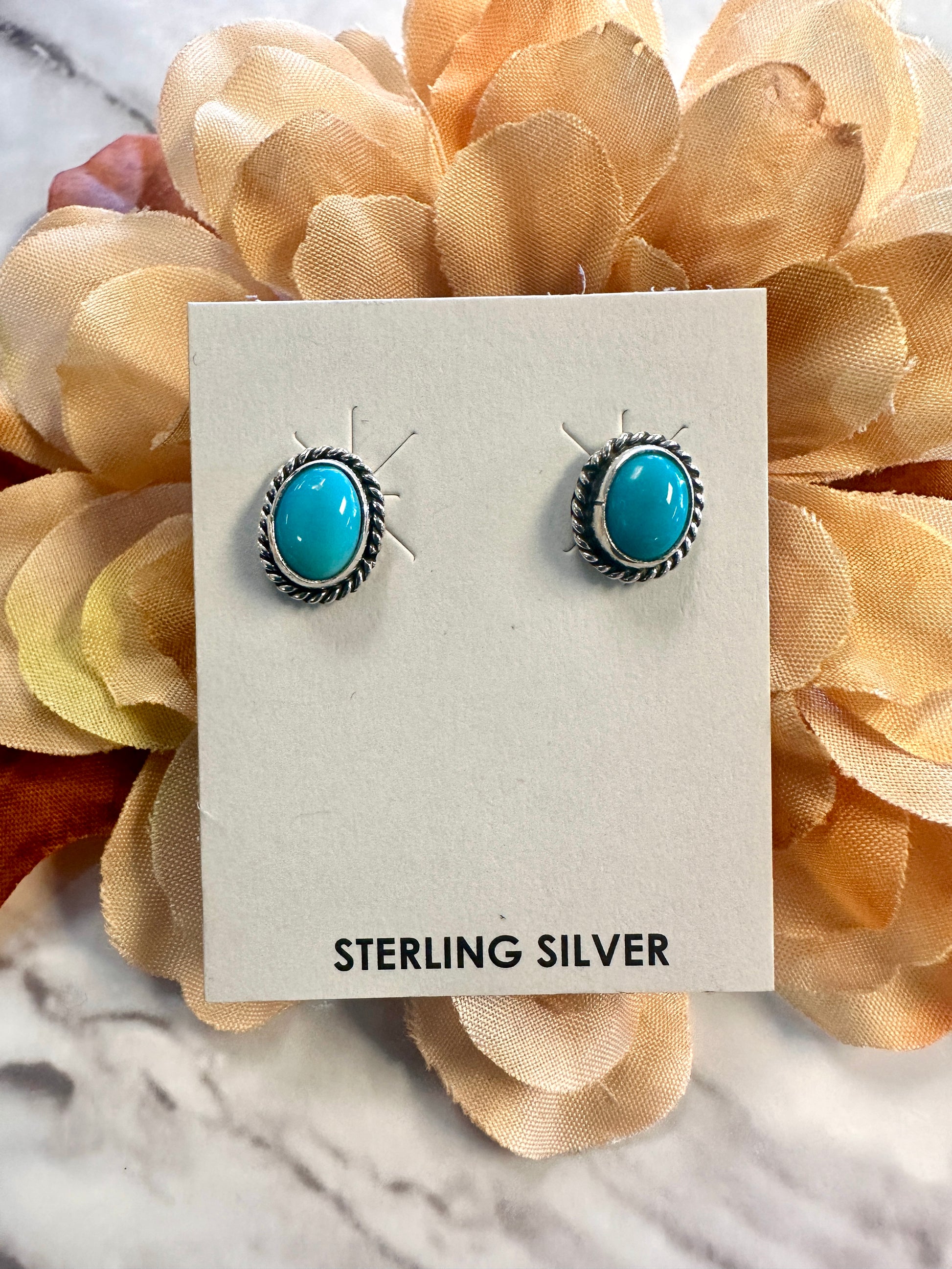 Authentic Turquoise Stud Earrings