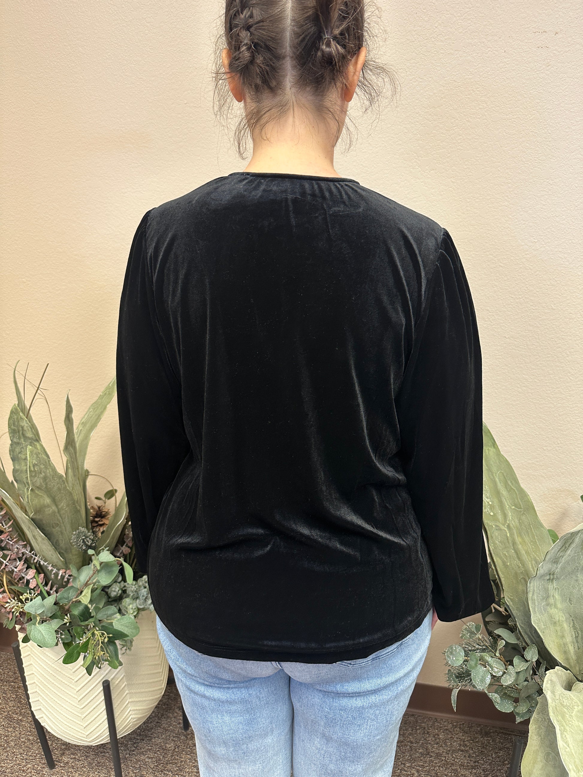 Molly’s Velvet Peasant Top