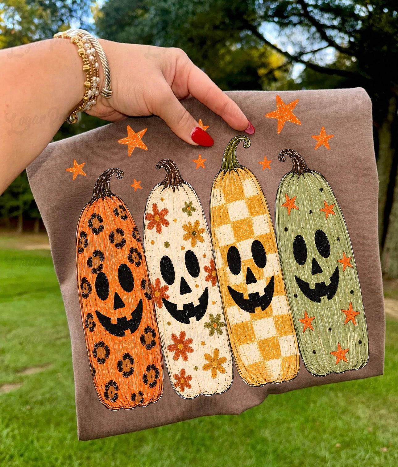 Spooky Fall Pumpkins Graphic T-Shirt