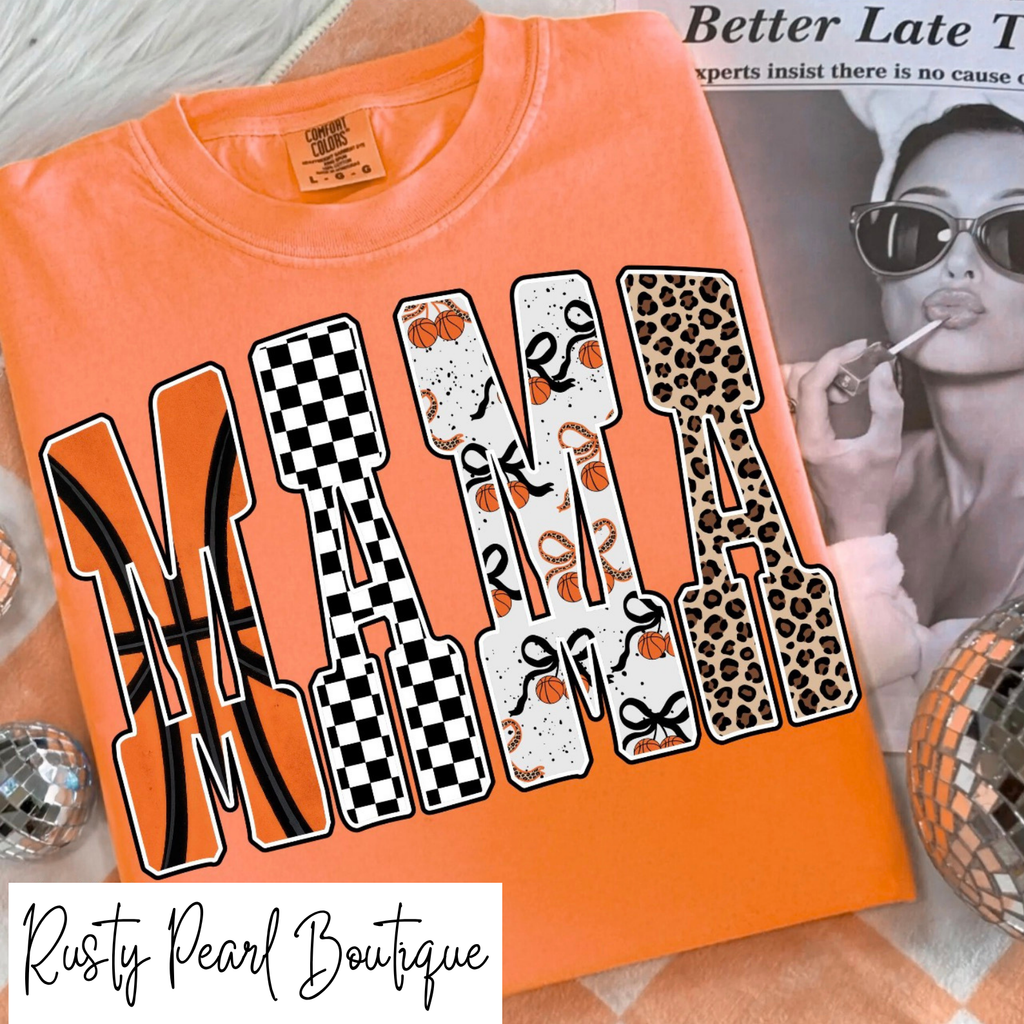 Basketball Mama - Custom Color Graphic T-Shirt