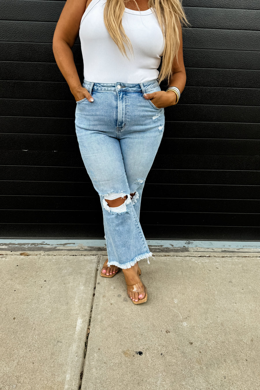 Lucy Distressed Crop Jean