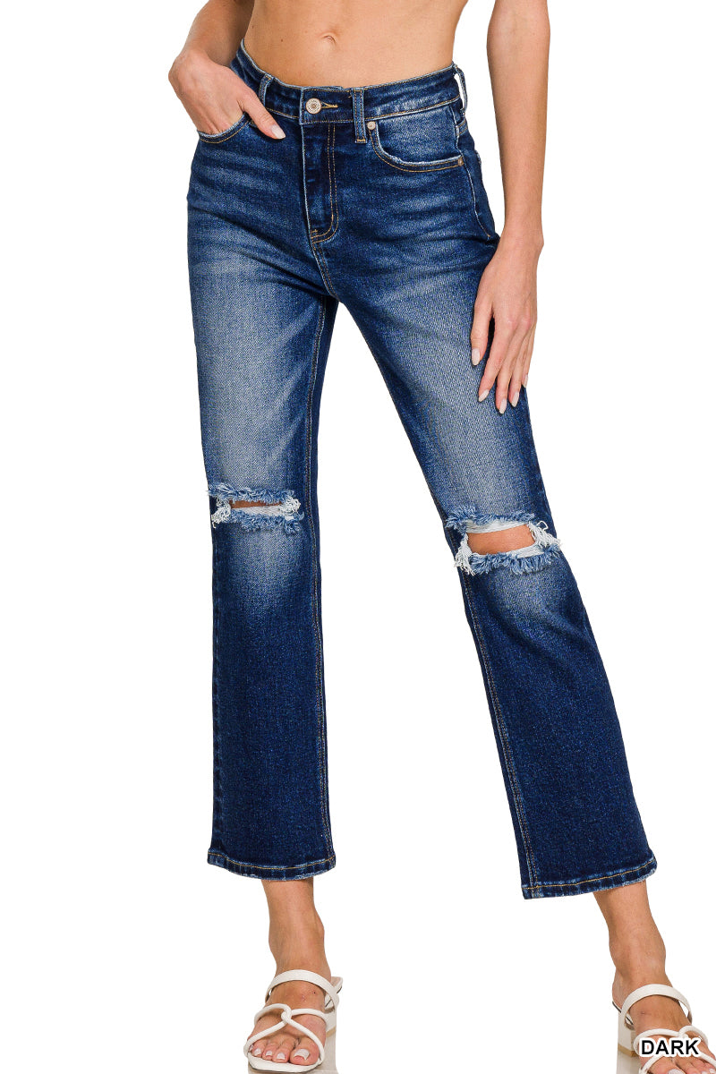 Megan Distressed Cropped Denim Jeans