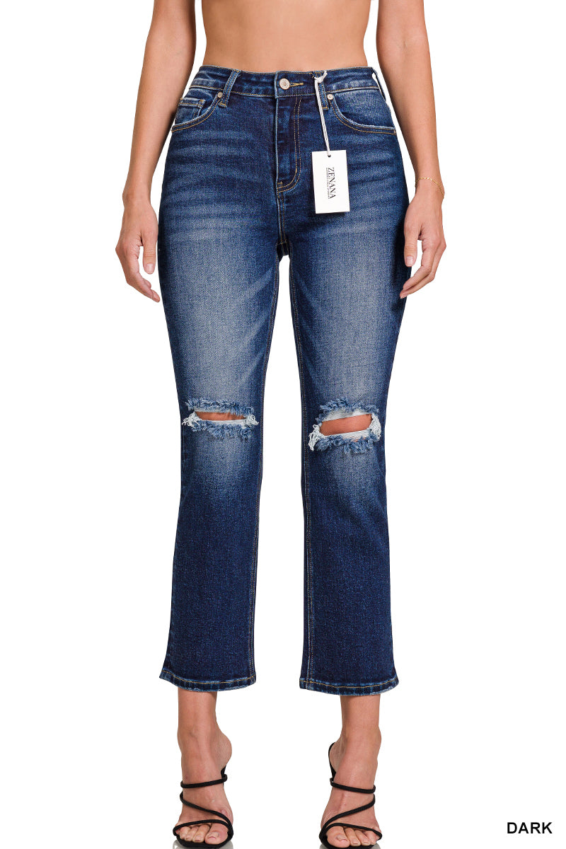 Megan Distressed Cropped Denim Jeans