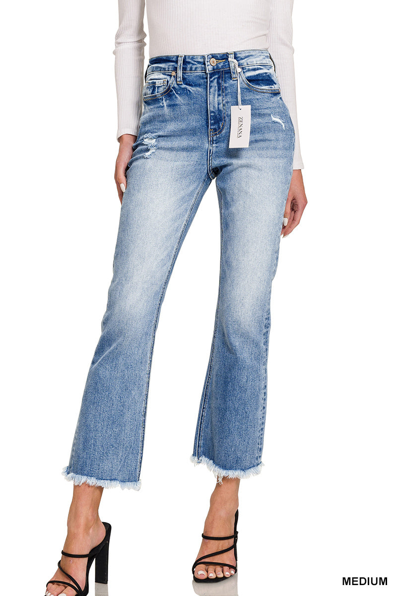 Morgan High Rise Cropped Denim Jeans