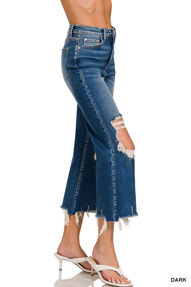 Stormie High-Waisted Distressed Denim Pants