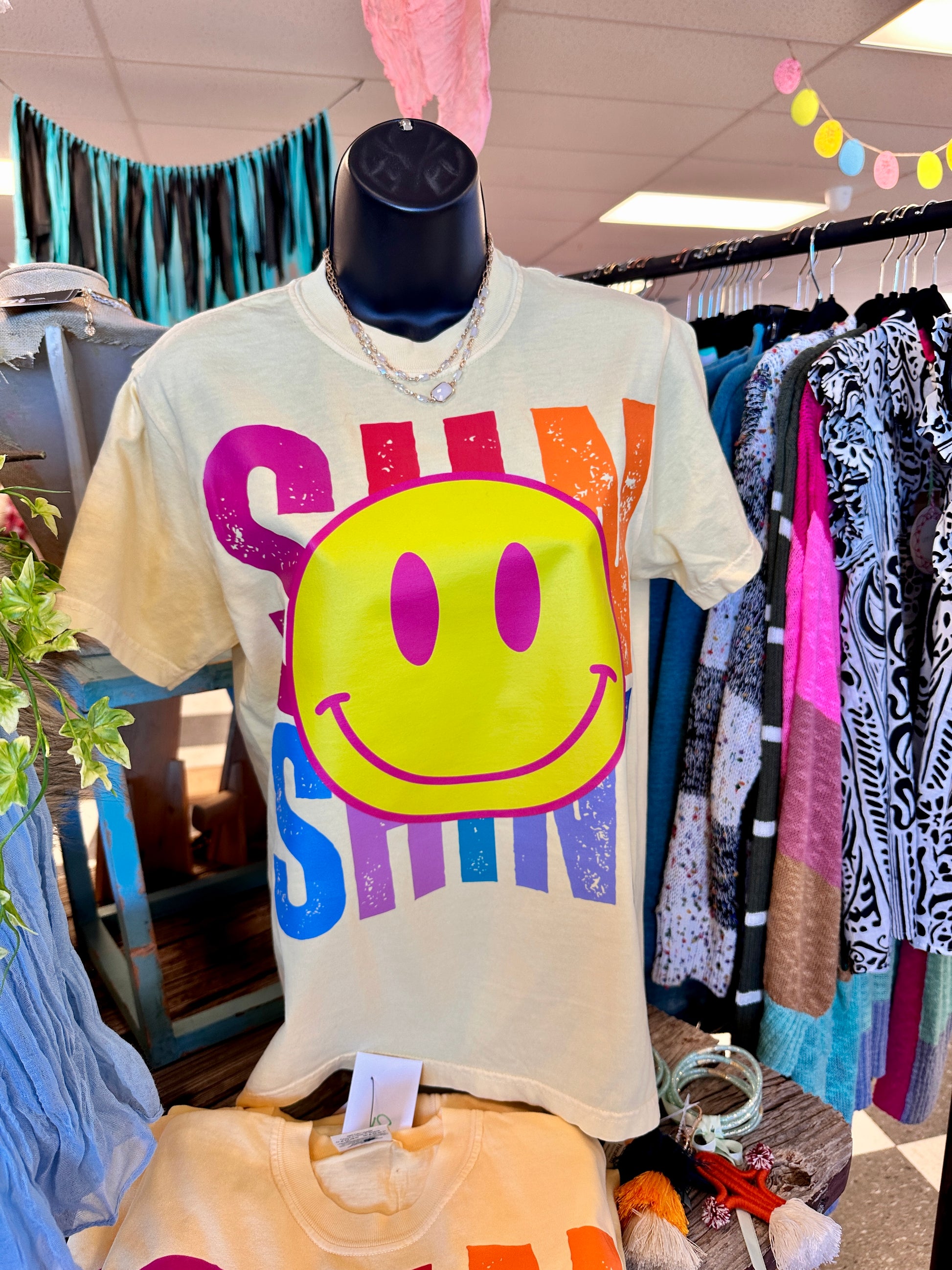 Butter Yellow SunShine Smiley Tee