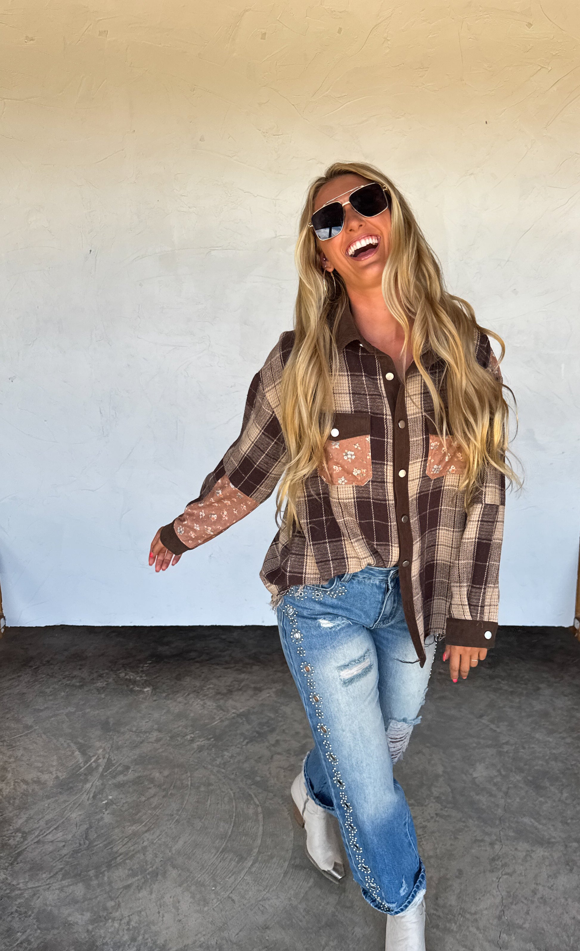 PREORDER- SCARLETT PLAID SHACKET