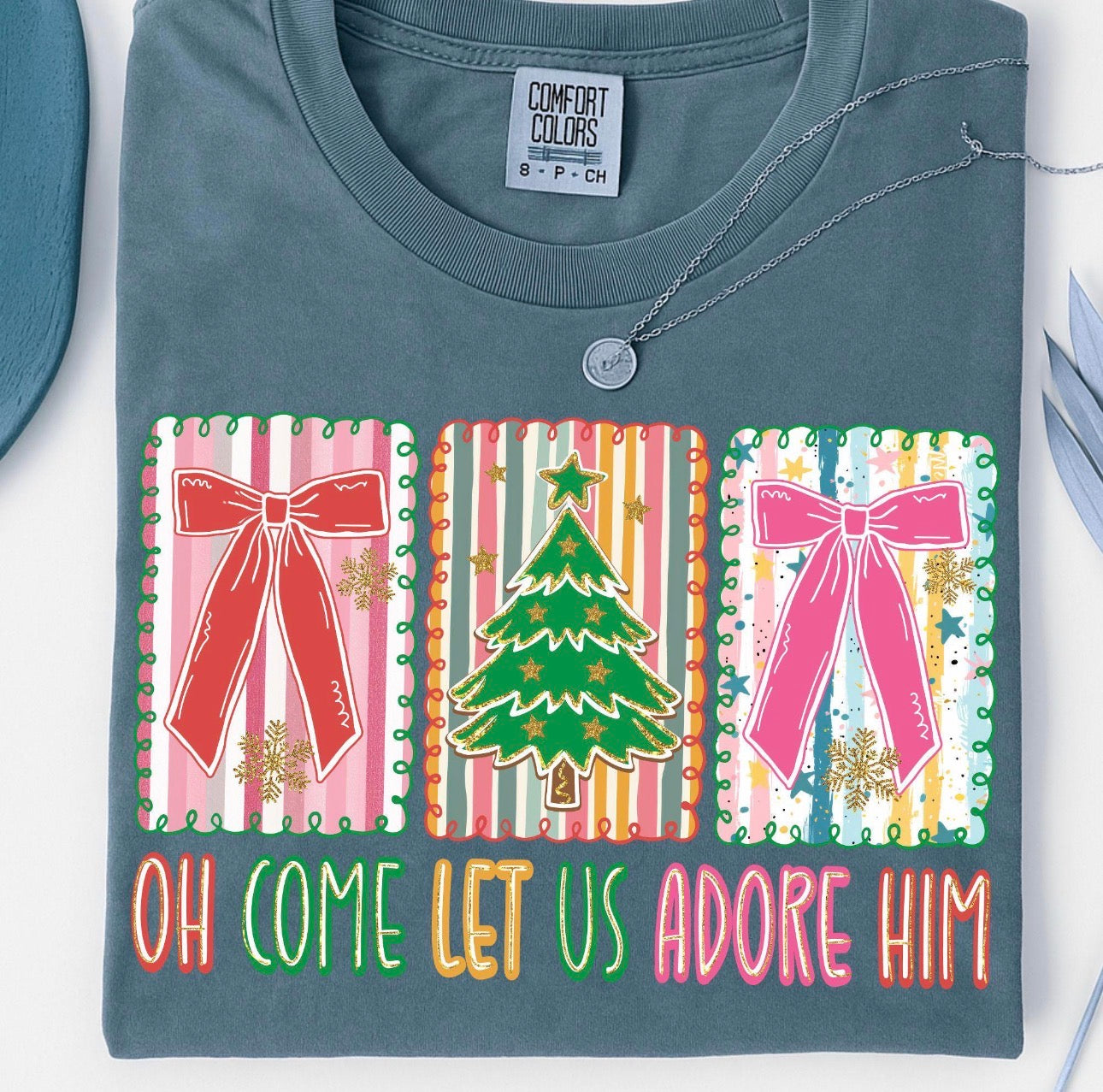 Oh Come Let Us Adore Him Graphic T-Shirt