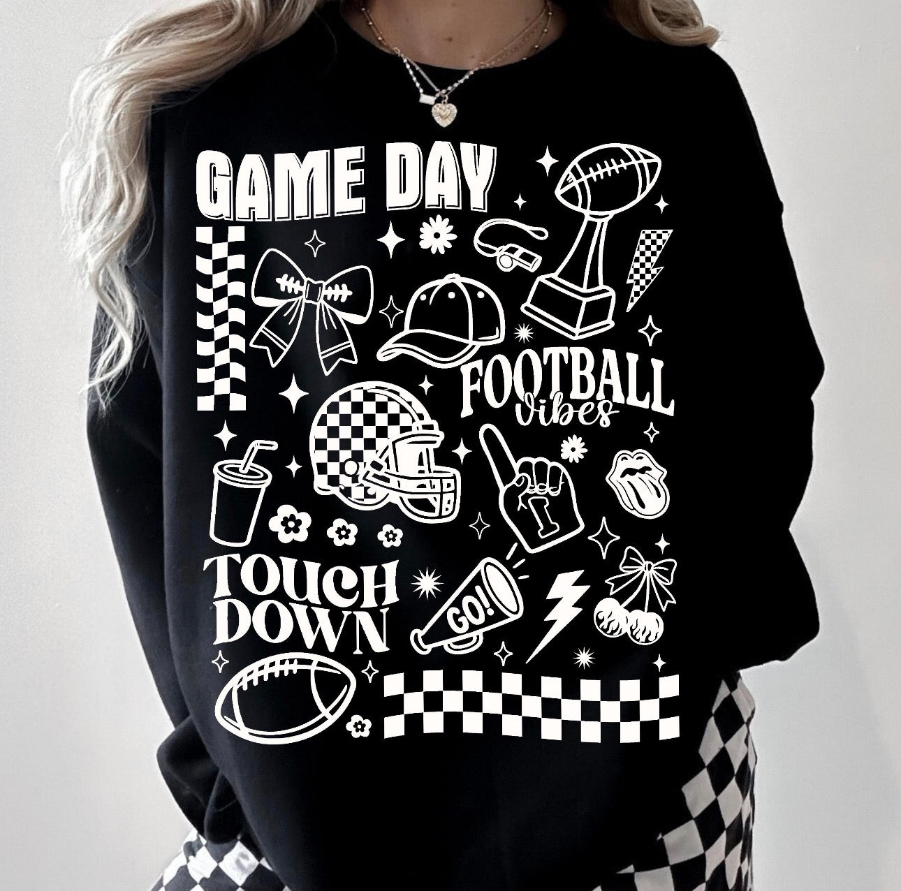 Football Vibes Game Day Graphic T-Shirt or Sweatshirt