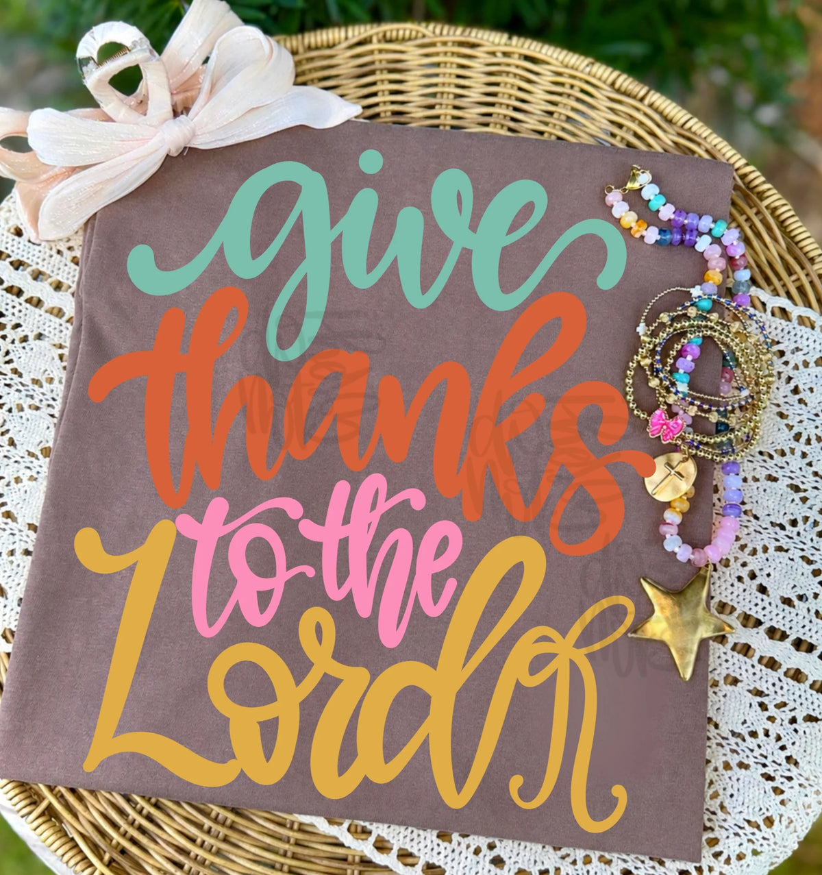 Give Thanks To The Lord Graphic T-Shirt | Youth & Adult Sizes

A little faith, a little gratitude, and all the cozy fall vibes! Our "Give Thanks To The Lord" Thanksgiving graphic tee is a beautiful reminder to celebrate the blessings of the season. Printed on a rich Espresso Comfort Colors tee, this meaningful design brings together warm autumn tones and timeless fall style. Pair it with your favorite denim, leggings, boots, or a cozy cardigan for an effortlessly festive look!