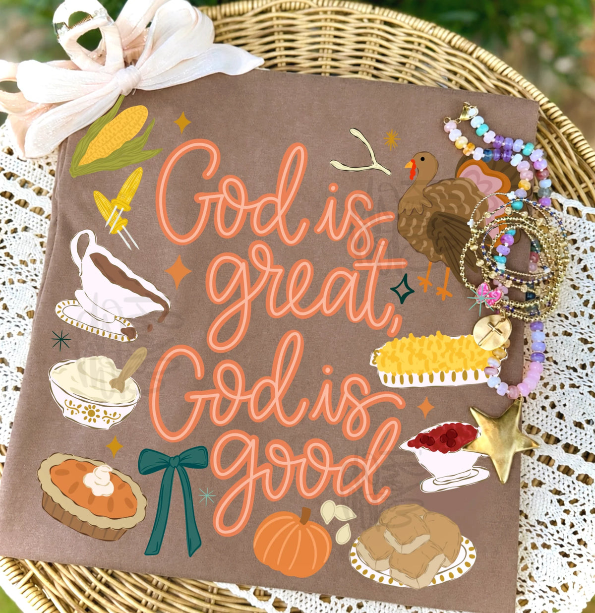 God Is Great Thanksgiving Graphic T-Shirt | Youth & Adult Sizes