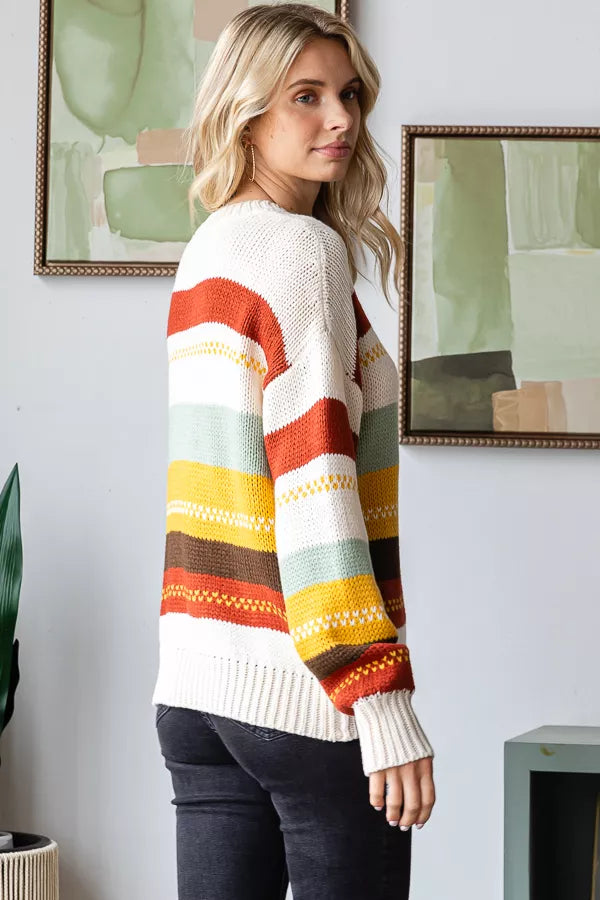 Destiny Fall Striped Sweater