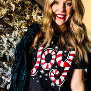 Candy Cane Joy Christmas Tee