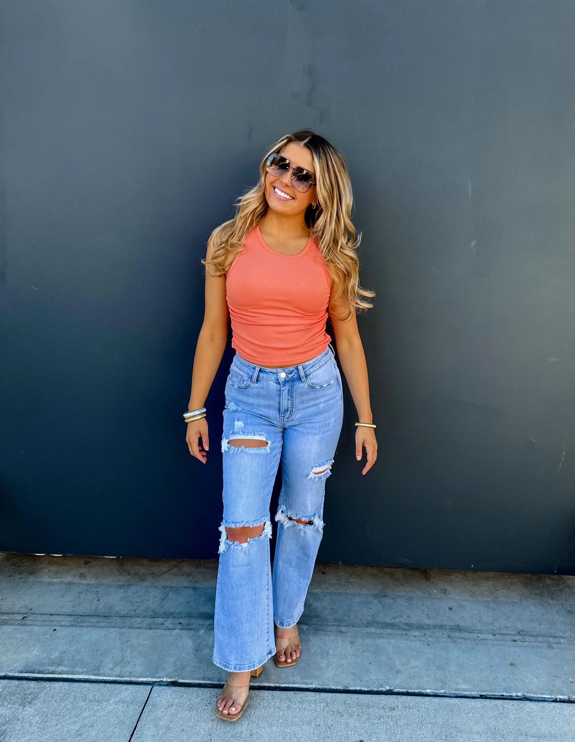 PREORDER - ASHLAND STRAIGHT LEG DISTRESSED JEANS