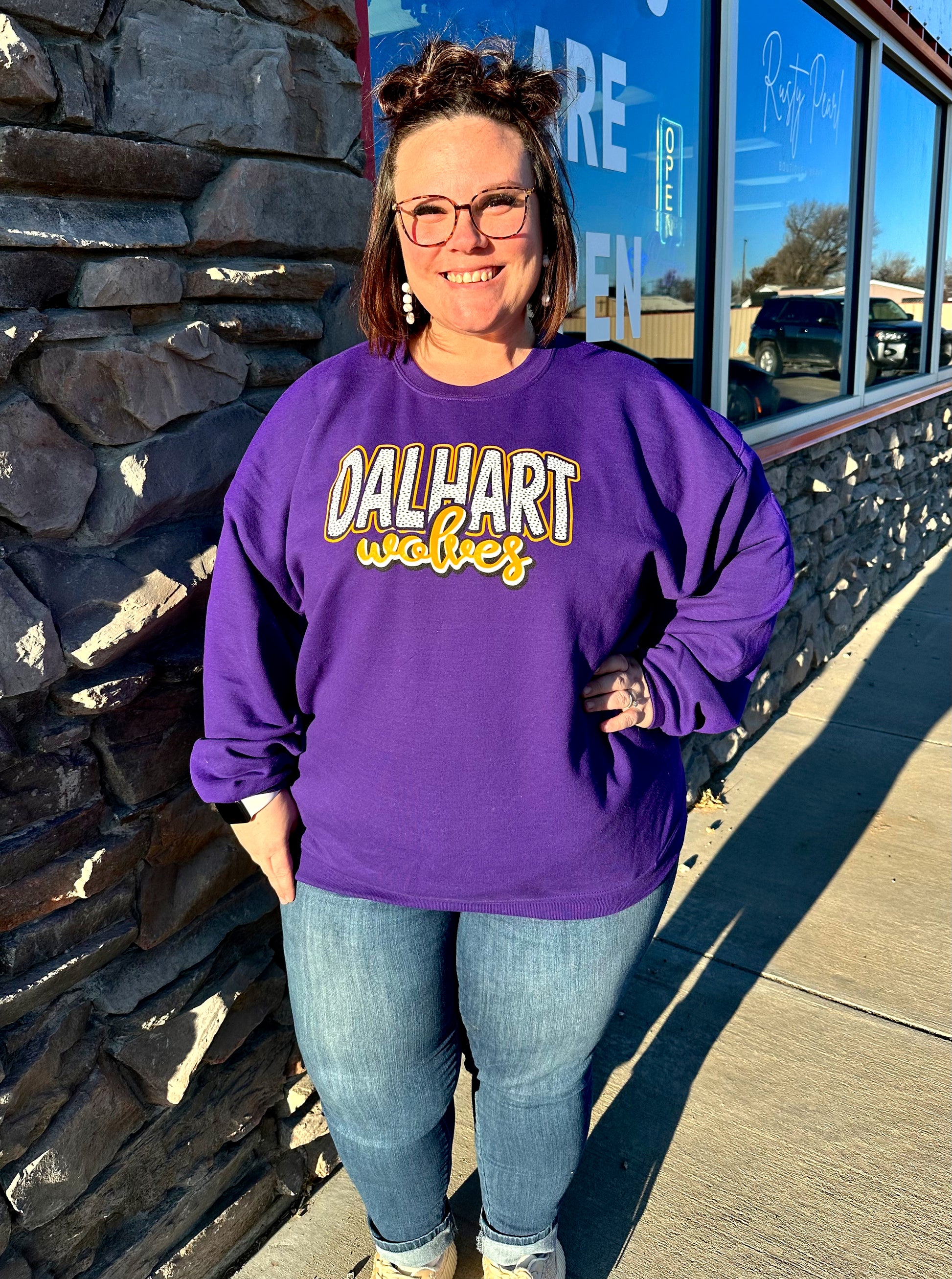 Dotted Dalhart Wolves Sweatshirt
