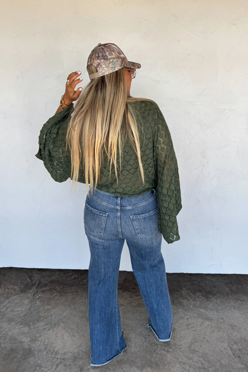 OLIVE FREE SPIRIT BELL SLEEVE TOP
