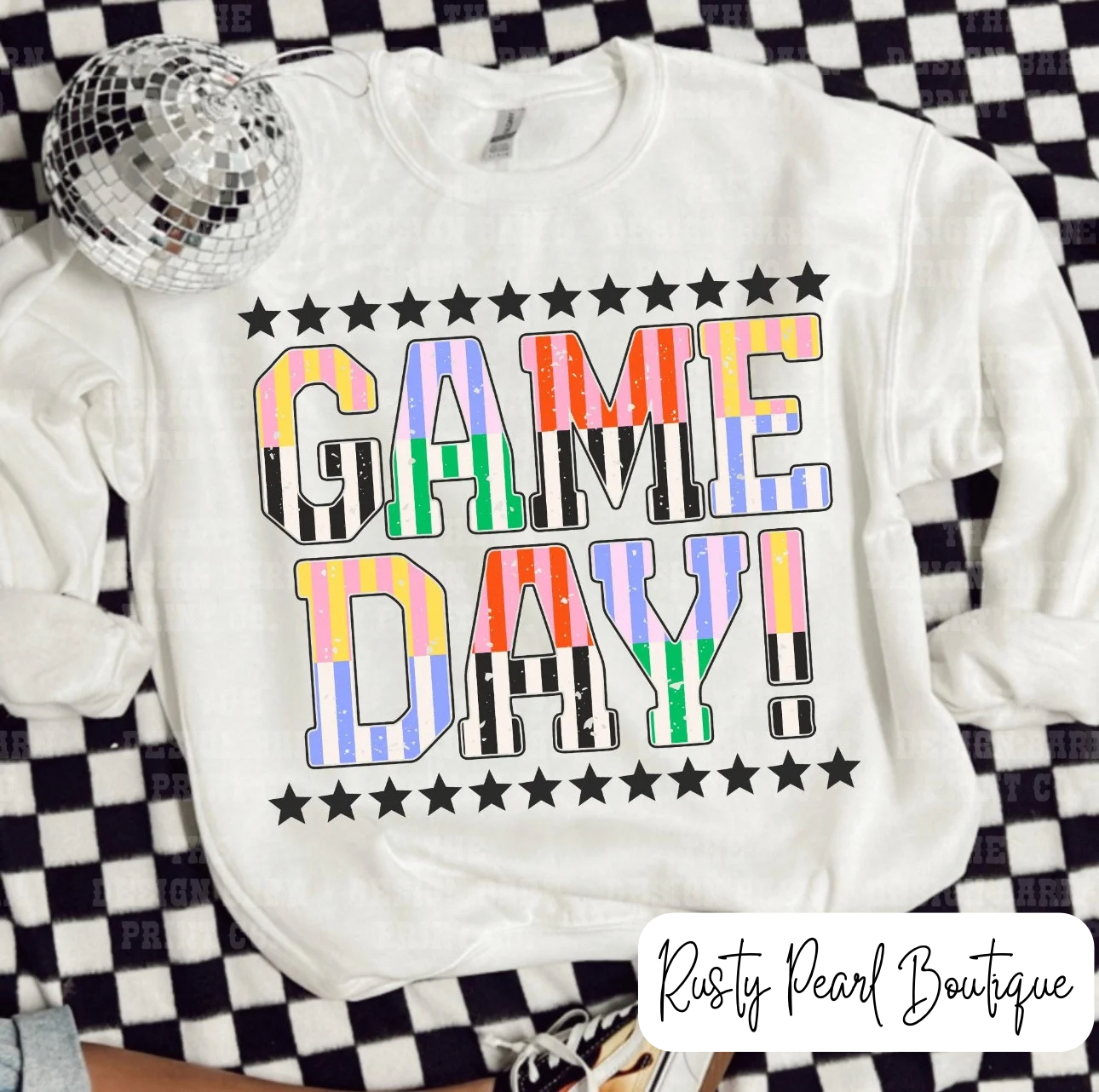 Colorful Game Day Graphic T-Shirt