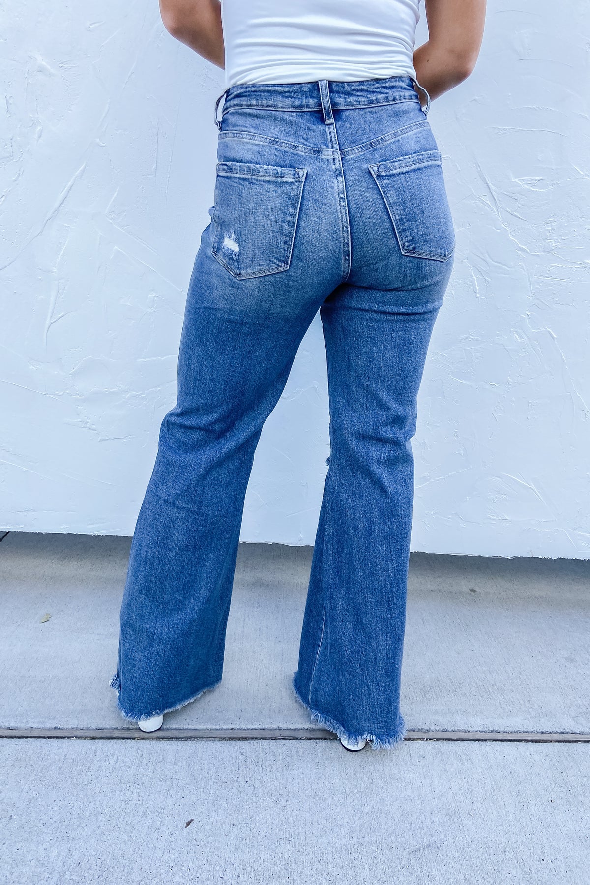 Blakeley Distressed Wide Leg Jean