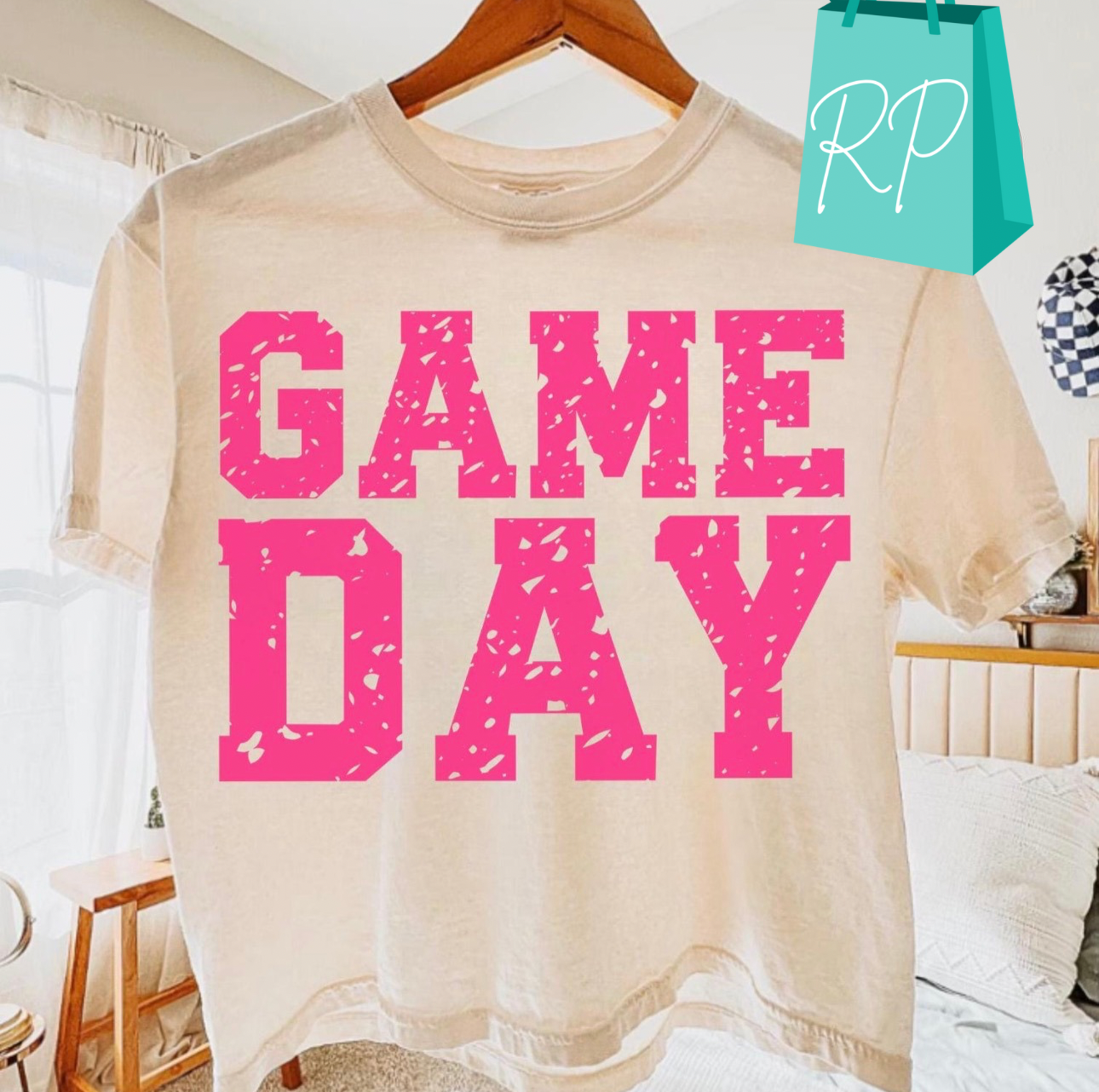 Hot Pink Game Day Graphic T-Shirt