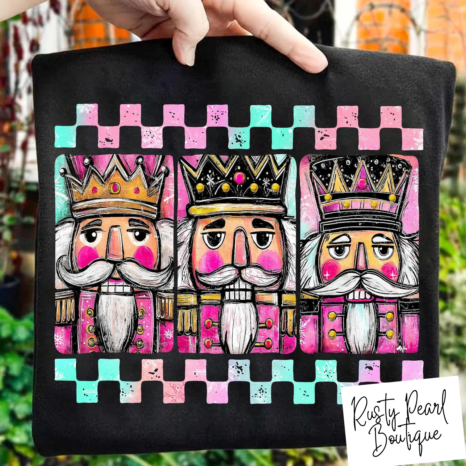 Pink Preppy Nutcracker Graphic T-Shirt