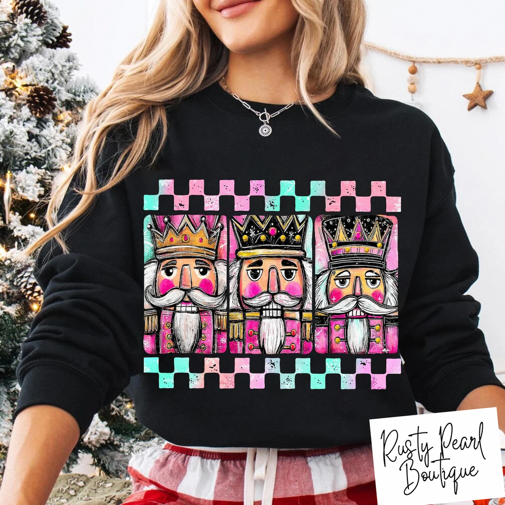 Pink Preppy Nutcracker Graphic T-Shirt