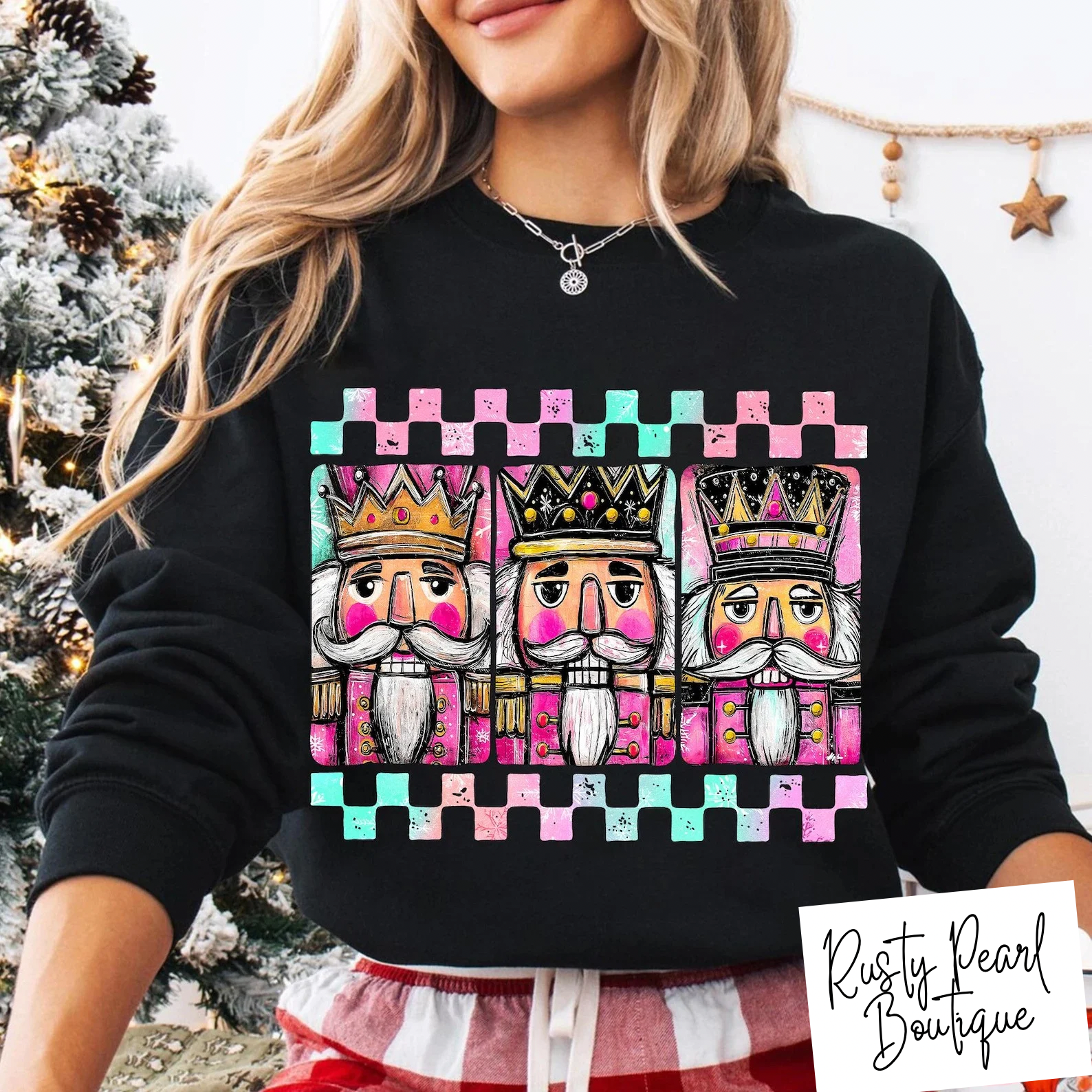 Pink Preppy Nutcracker Graphic T-Shirt