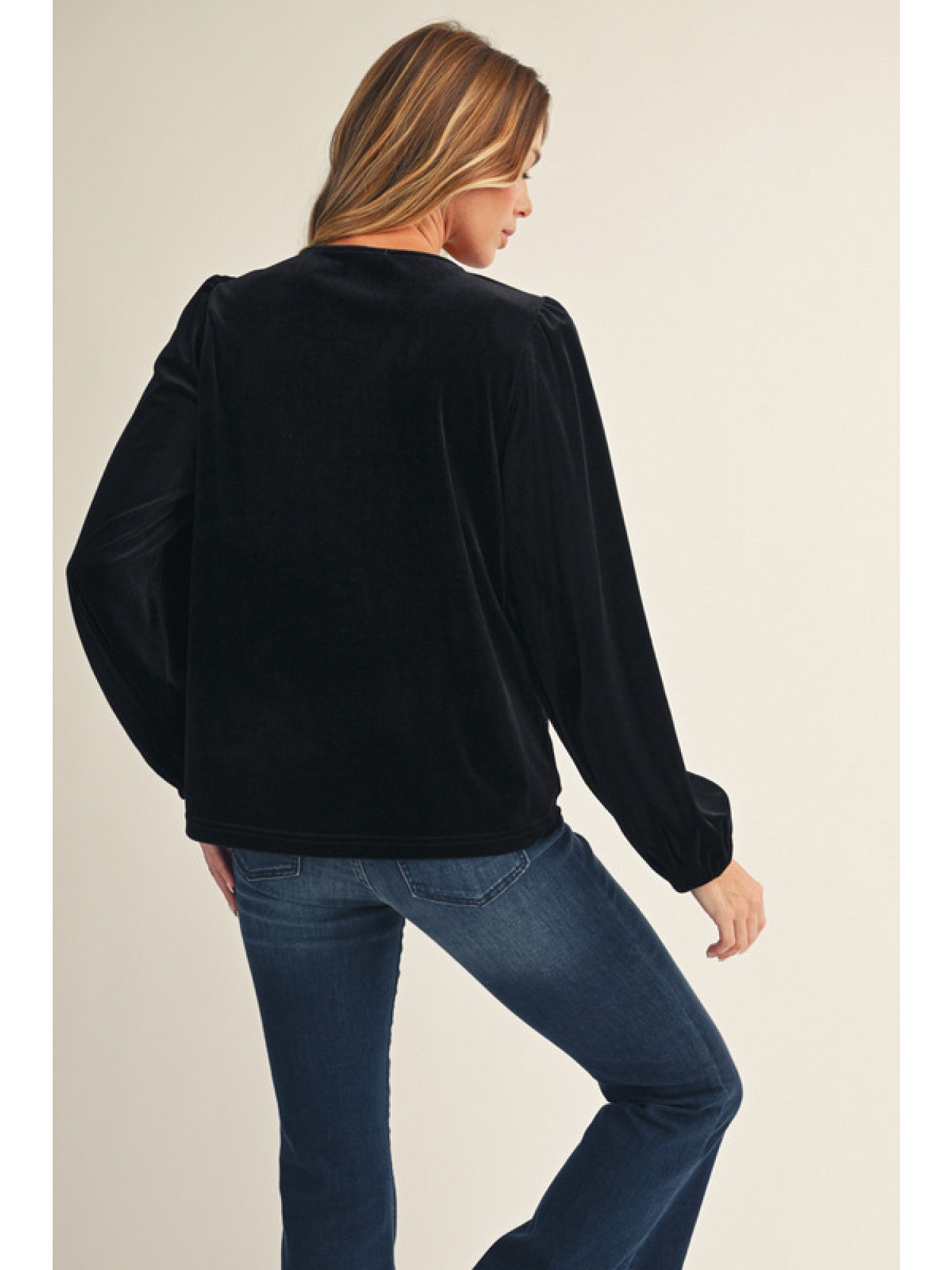 Molly’s Velvet Peasant Top