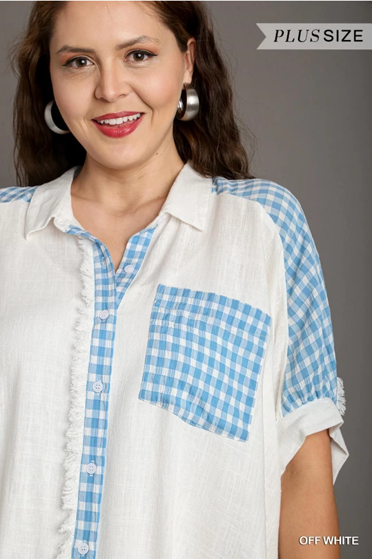 Out For The Day Curvy Button Down Blouse - 3 Colors!