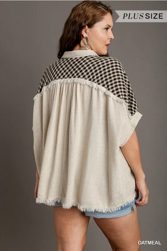 Out For The Day Curvy Button Down Blouse - 3 Colors!