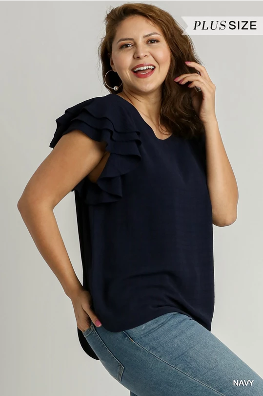 Center Stage Curvy Blouse - 3 Colors!