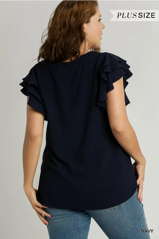 Center Stage Curvy Blouse - 3 Colors!
