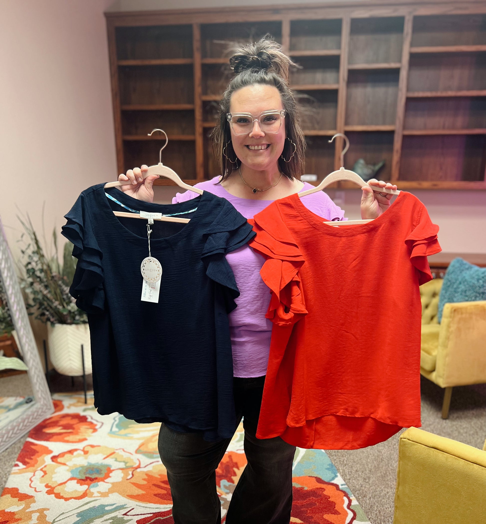 Center Stage Curvy Blouse - 3 Colors!